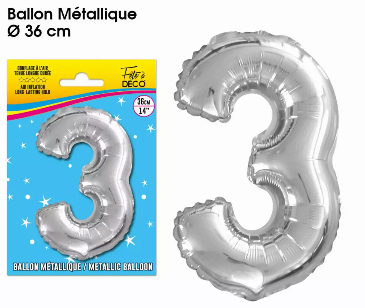 Ballon Métallique Chiffre