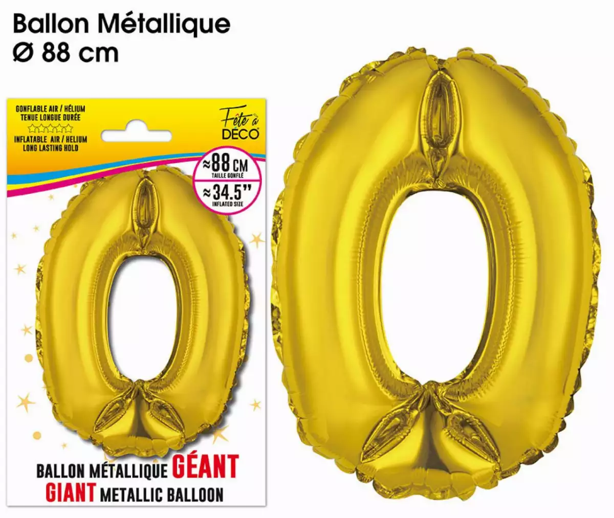 Ballon Métallique Chiffre Géant