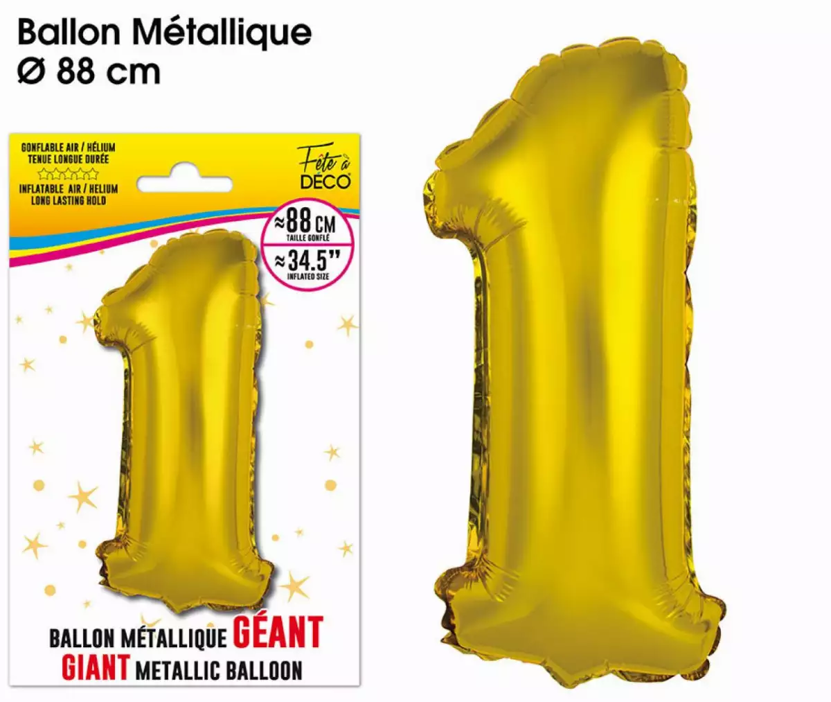 Ballon Métallique Chiffre Géant