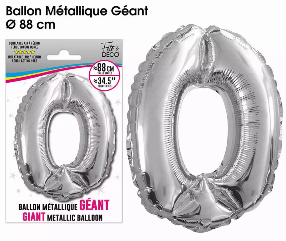 Ballon Métallique Chiffre Géant