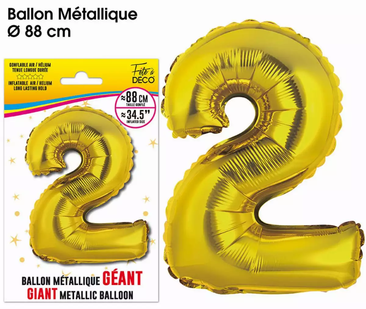 Ballon Métallique Chiffre Géant