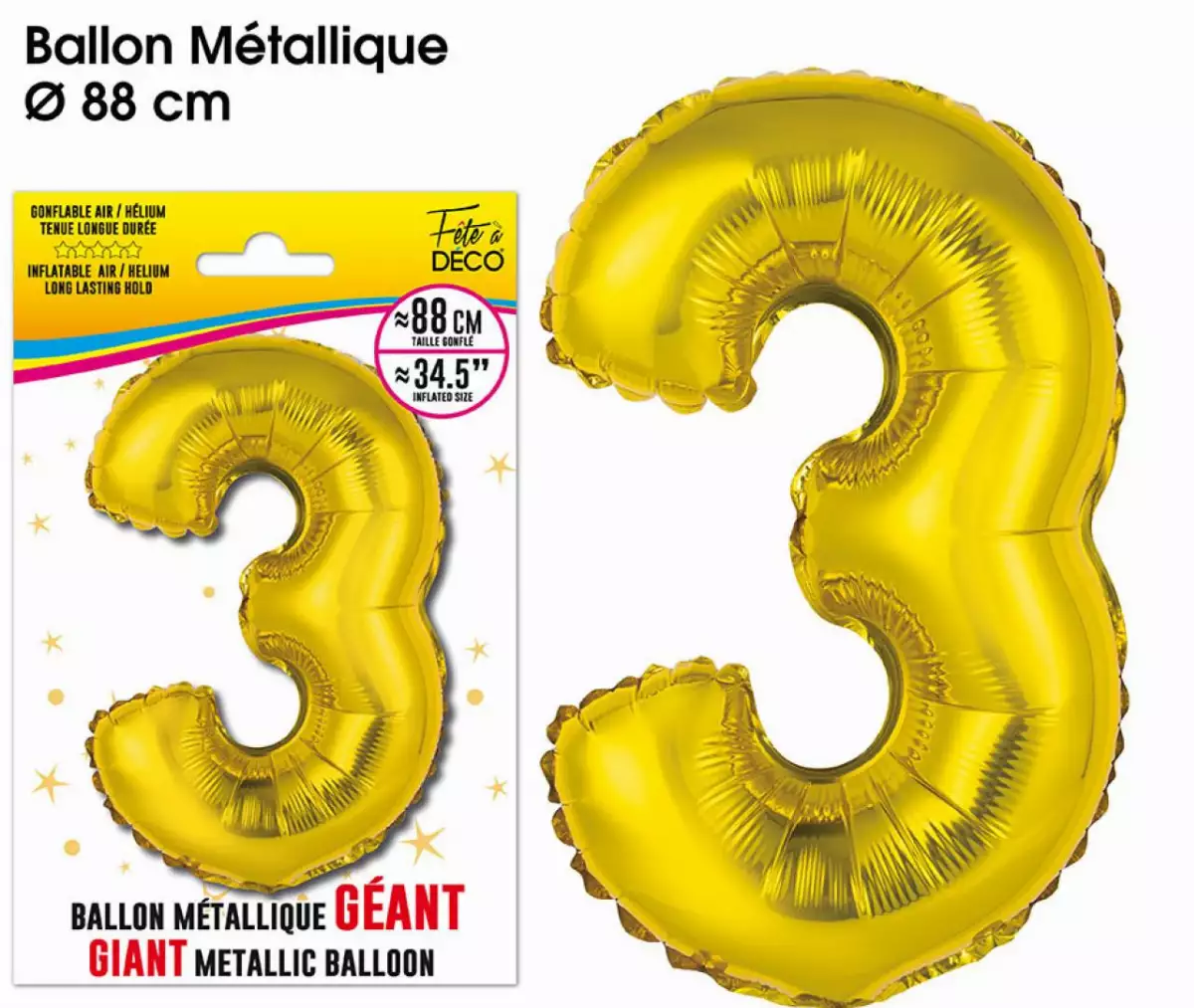 Ballon Métallique Chiffre Géant