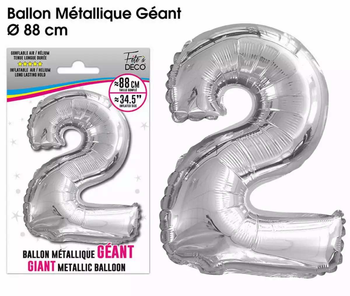 Ballon Métallique Chiffre Géant