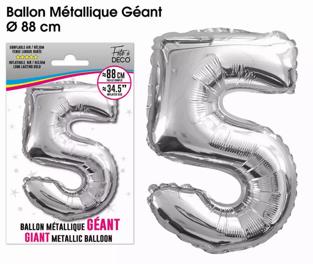 Ballon Métallique Chiffre Géant