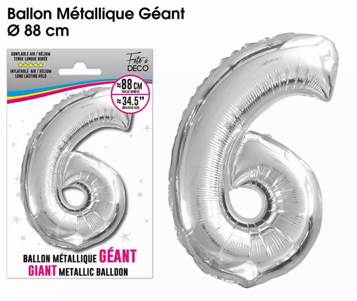 Ballon Métallique Chiffre Géant