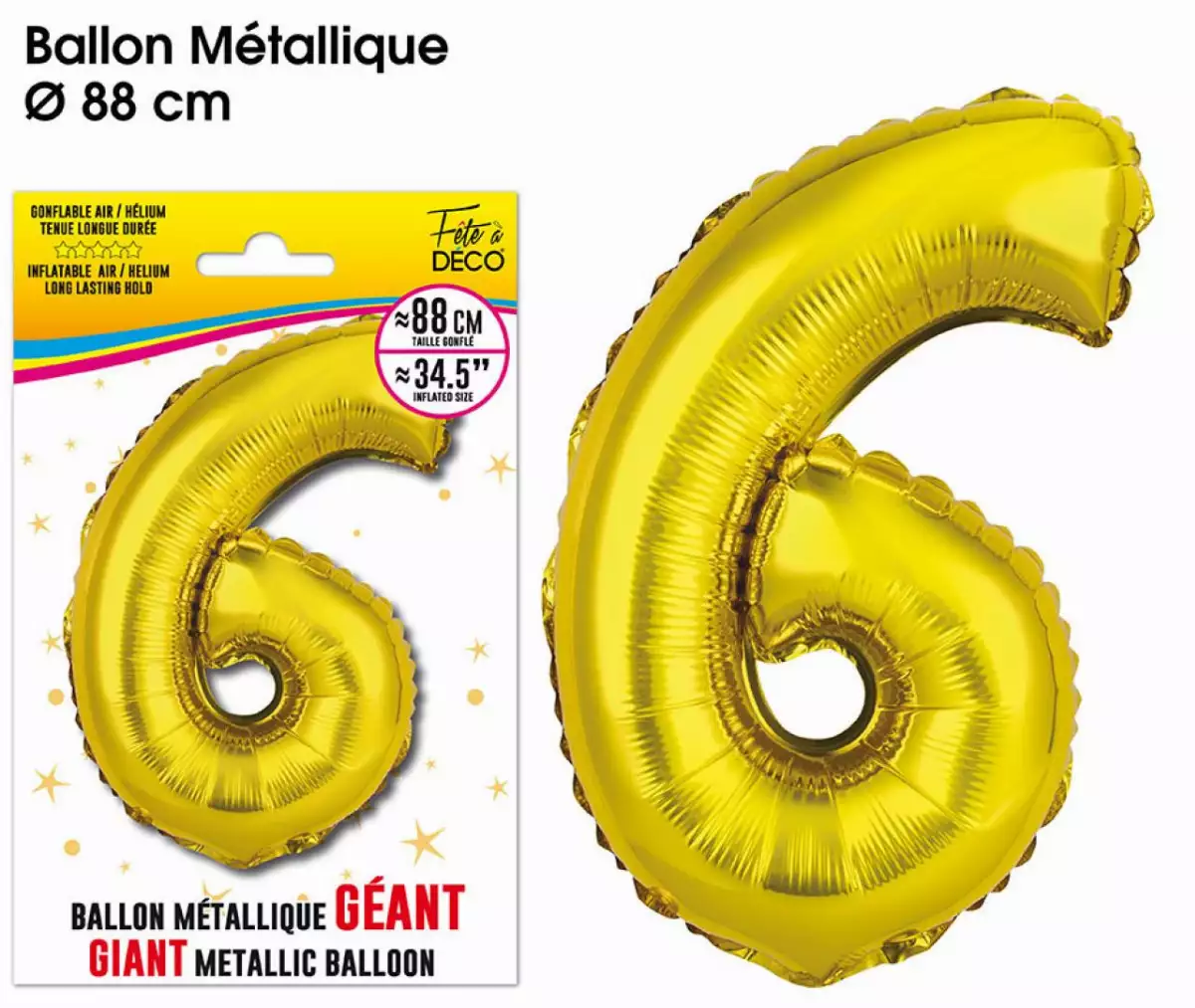 Ballon Métallique Chiffre Géant