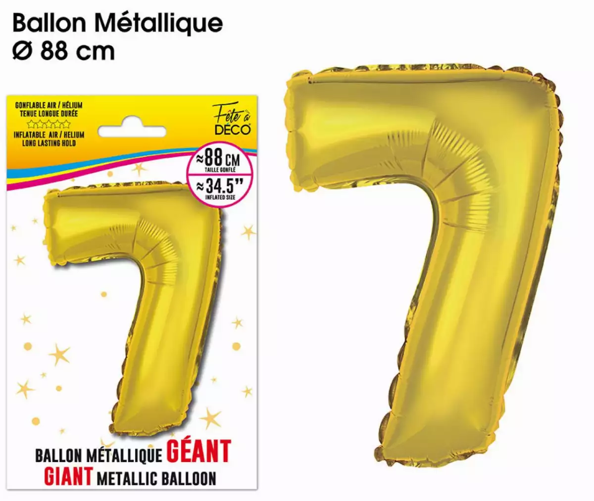 Ballon Métallique Chiffre Géant