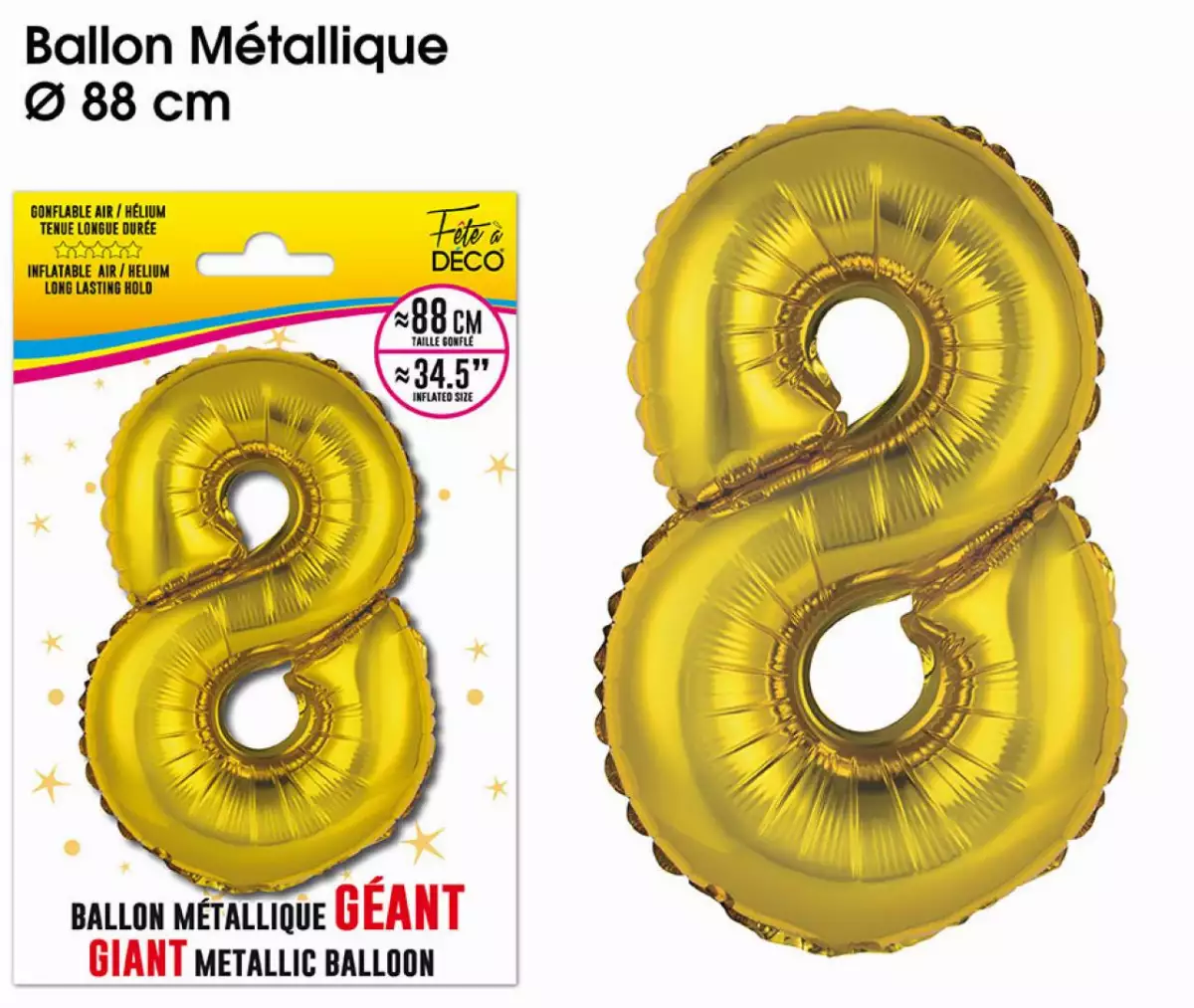 Ballon Métallique Chiffre Géant