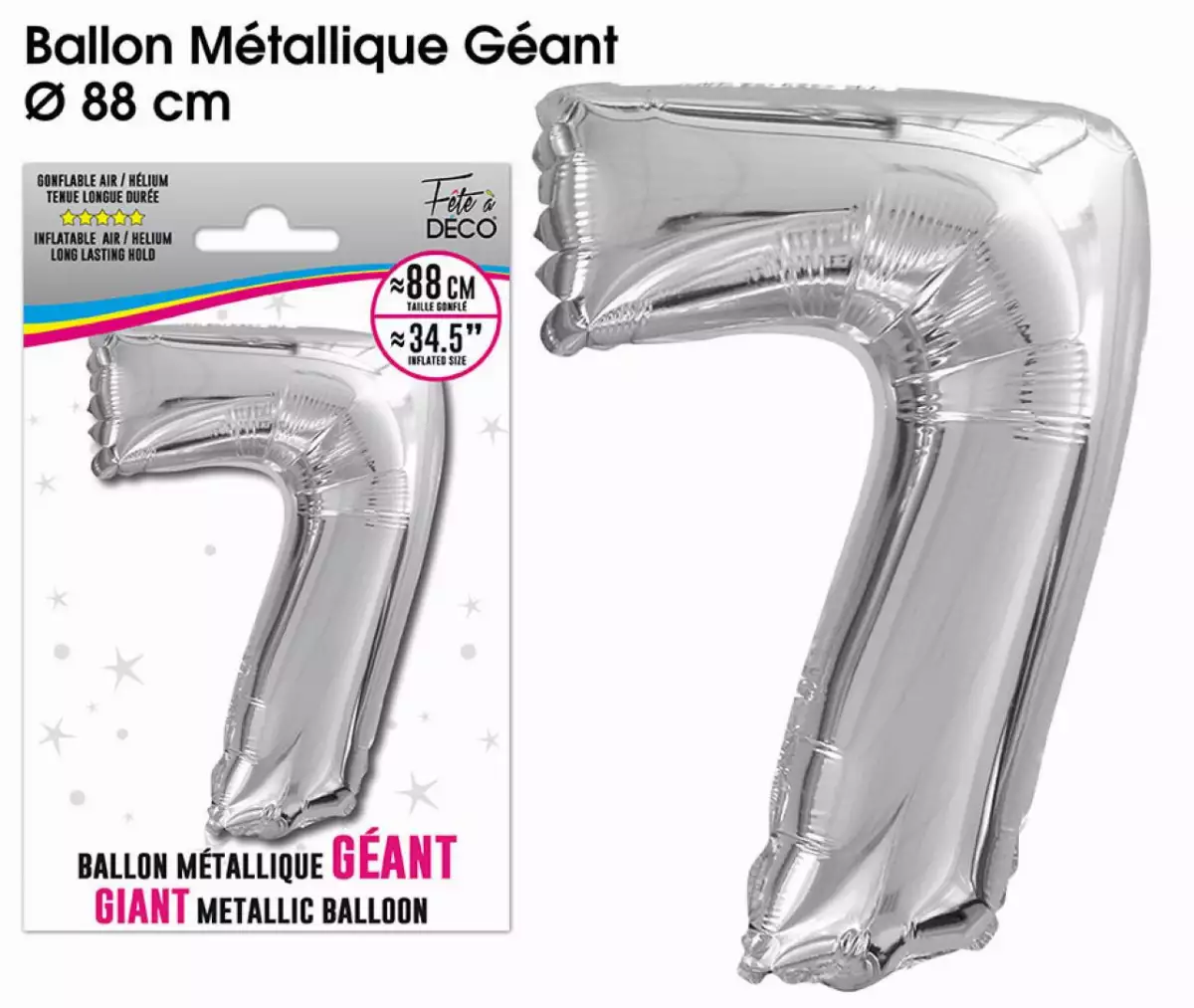 Ballon Métallique Chiffre Géant