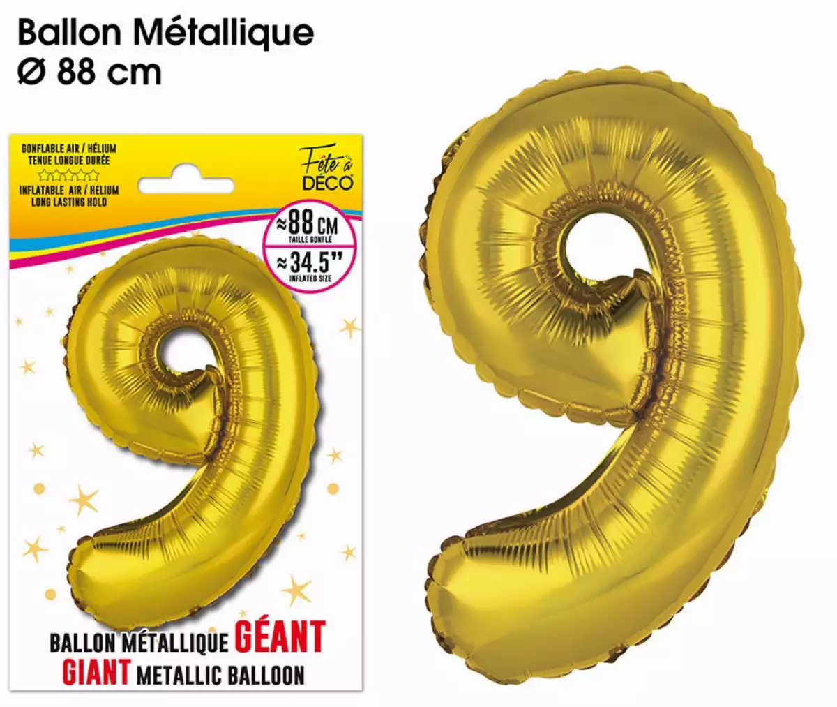 Ballon Métallique Chiffre Géant