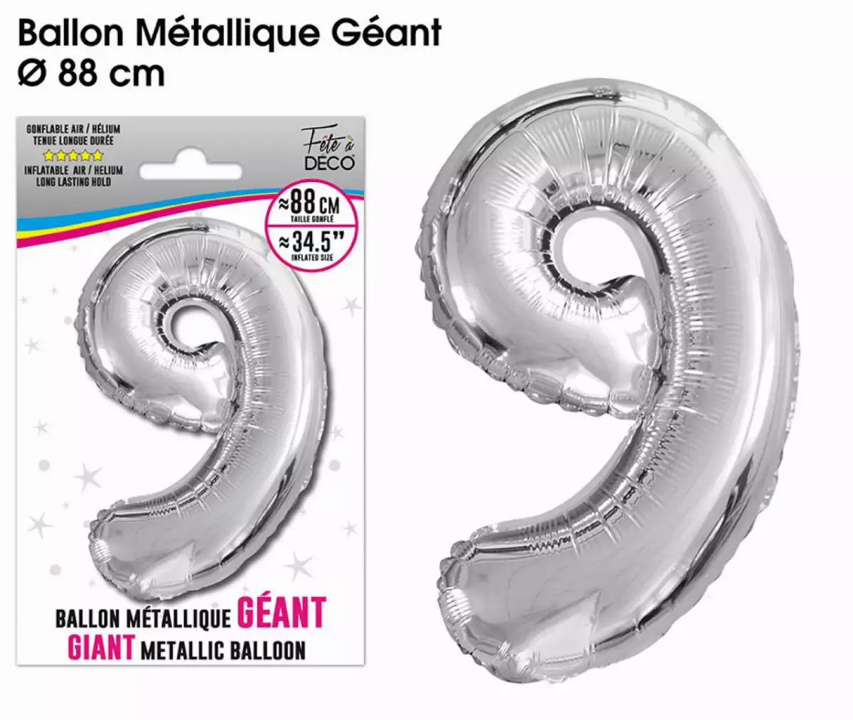 Ballon Métallique Chiffre Géant